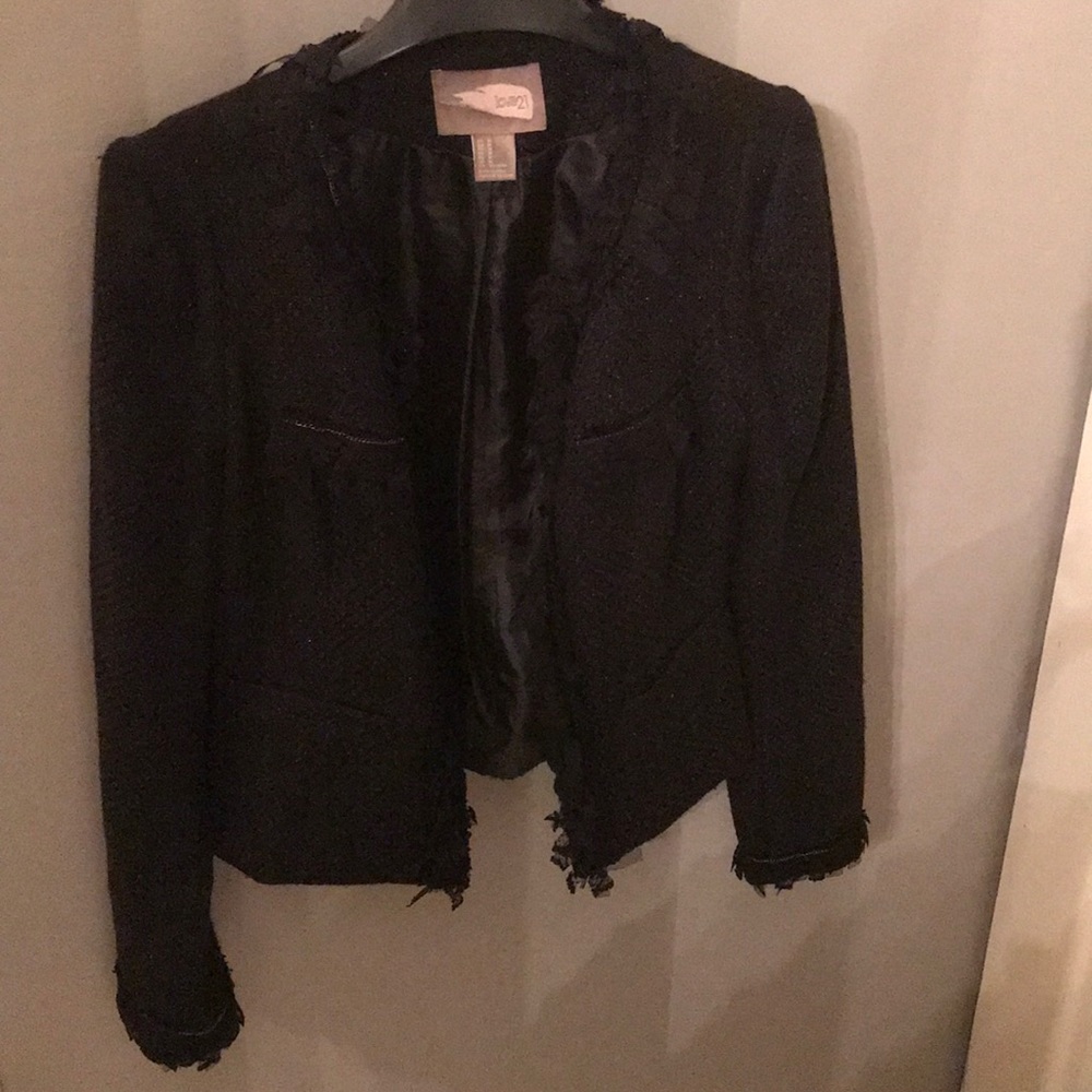 Front fringe blazer jacket